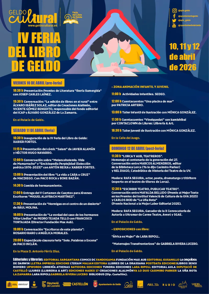 Geldo acoge la IV Feria del Libro, consolidando su papel cultural en el Alto Palancia
