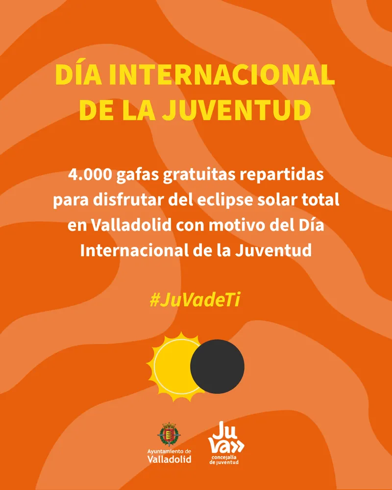 Valladolid reparte 4.000 gafas para ver el eclipse solar en el Día de la Juventud