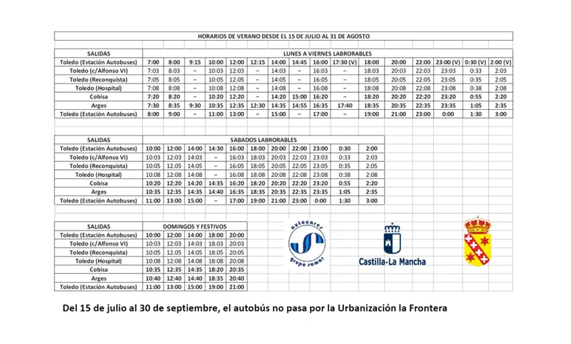 Cobisa actualiza horarios de autobús y ofrece información de taxis