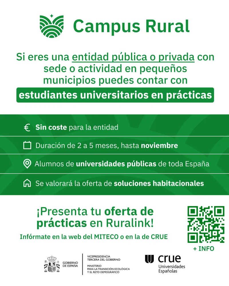 Programa Campus Rural 2026 abre plazo para prácticas universitarias en empresas del Principado