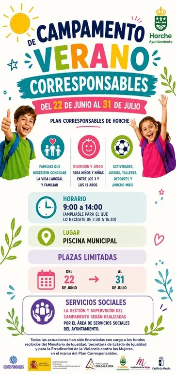 Horche abre inscripciones para su campamento de verano Corresponsables