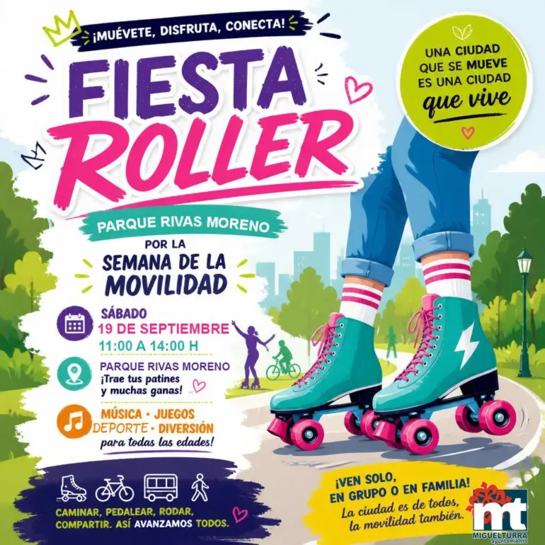 Miguelturra celebra la Semana de la Movilidad con una fiesta roller gratuita