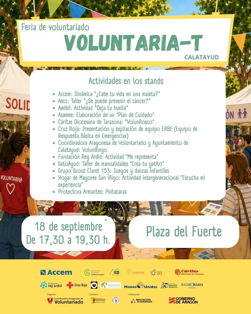 Calatayud celebra su Feria del Voluntariado para fomentar la colaboración ciudadana