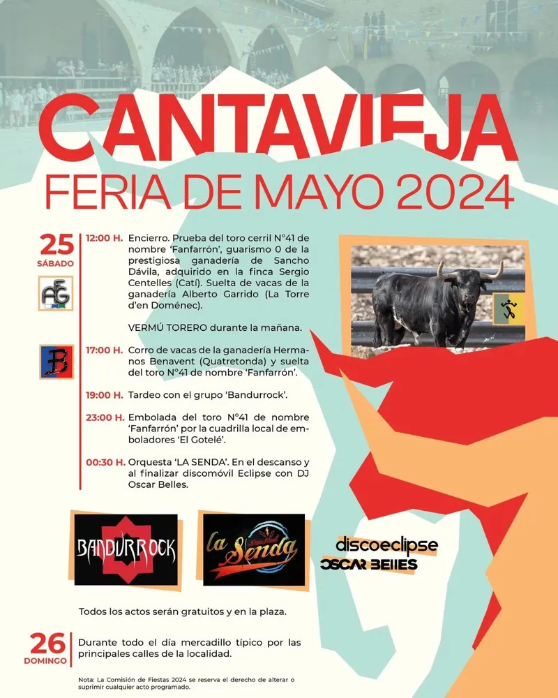 Cantavieja celebra la Feria de Mayo con toros, música y mercado