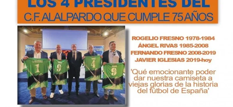 Los expresidentes del C.F. Alalpardo protagonizan una entrevista en la revista municipal