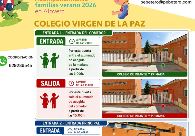 Alovera informa sobre el campamento de verano y comedor escolar