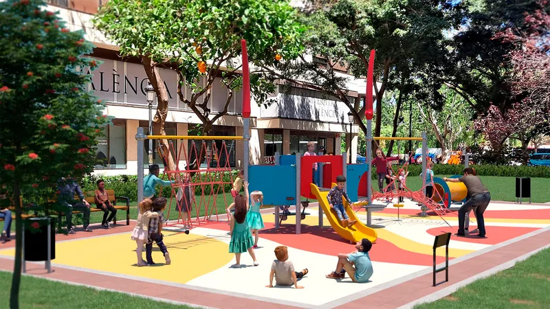 València estrena parque infantil en el barrio de Exposició este verano
