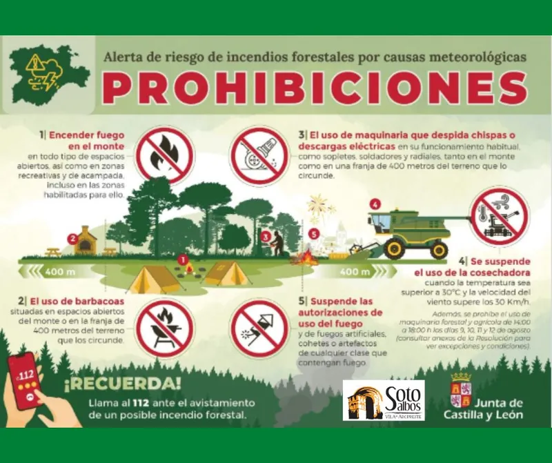Castilla y León en alerta por riesgo extremo de incendios forestales hasta el 31 de julio