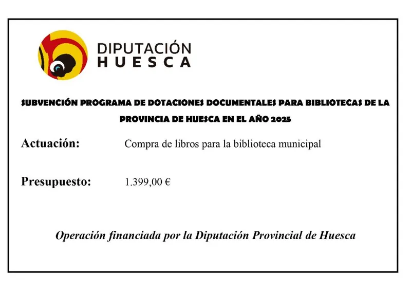 Robres recibe fondos de la DPH para enriquecer su biblioteca municipal