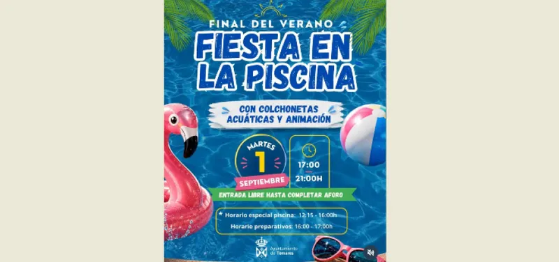 Tomares despide el verano con una fiesta acuática en la piscina municipal