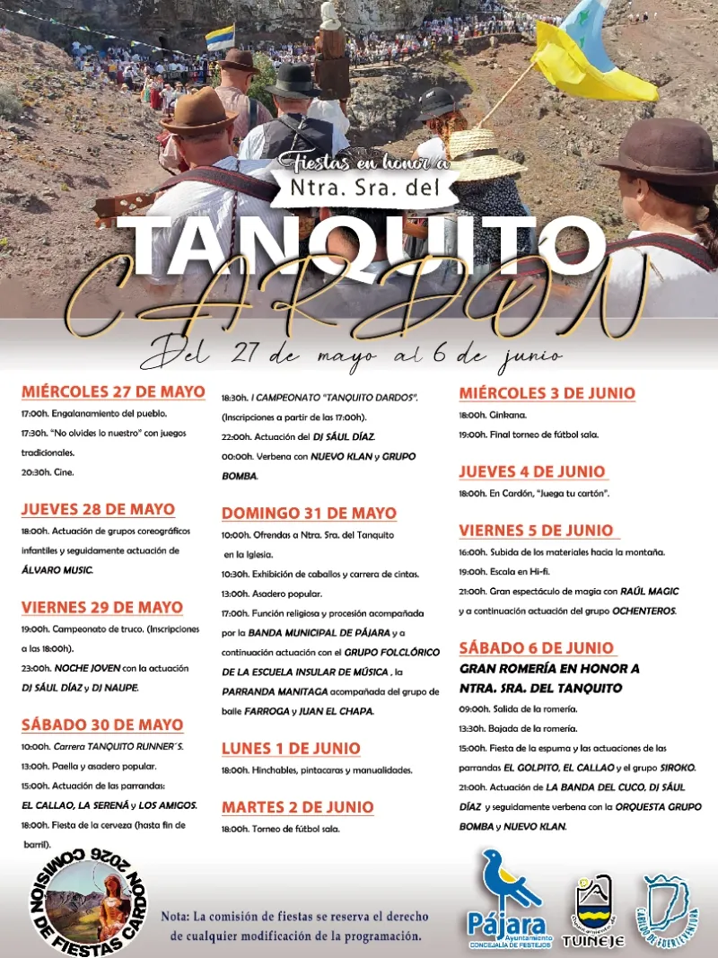 El Cardón se viste de fiesta para honrar a Nuestra Señora del Tanquito del 27 de mayo al 6 de junio
