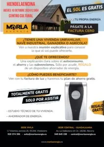 Hiendelaencina acoge jornadas sobre energía solar el 10 de octubre