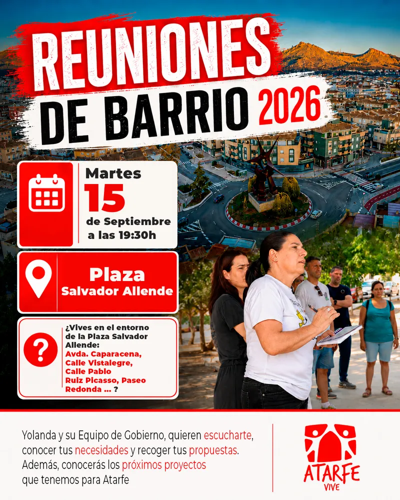 Atarfe inicia las Reuniones de Barrio para fomentar el diálogo ciudadano