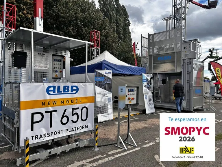 ALBA presenta su nueva plataforma de transporte PT 650 en la feria SMOPYC de Zaragoza