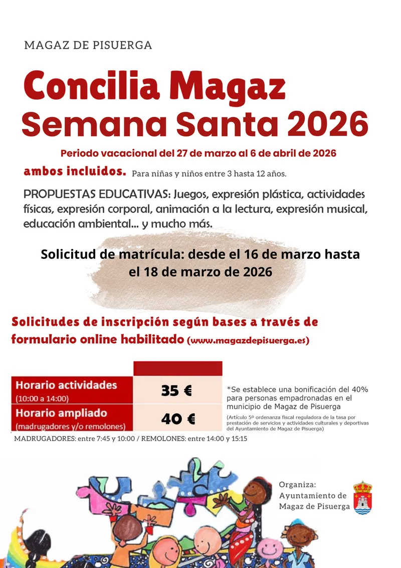 Magaz de Pisuerga abre el plazo para el programa Concilia de Semana Santa