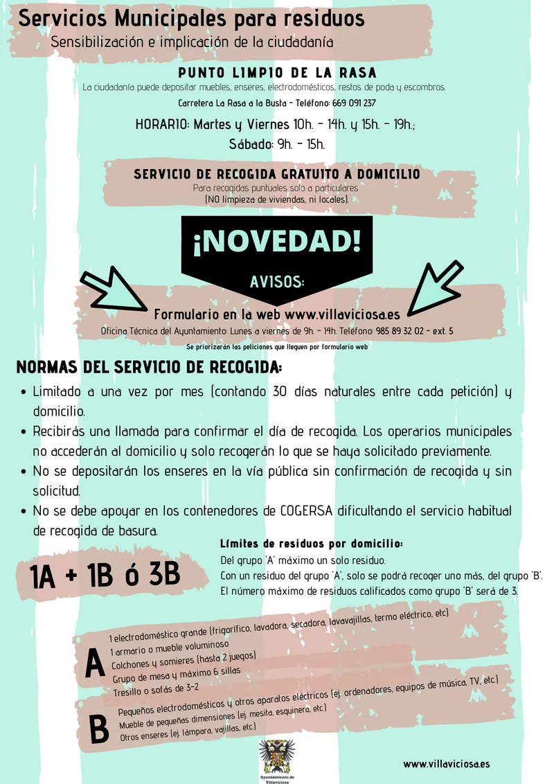 Villaviciosa facilita la recogida de enseres a domicilio para sus vecinos