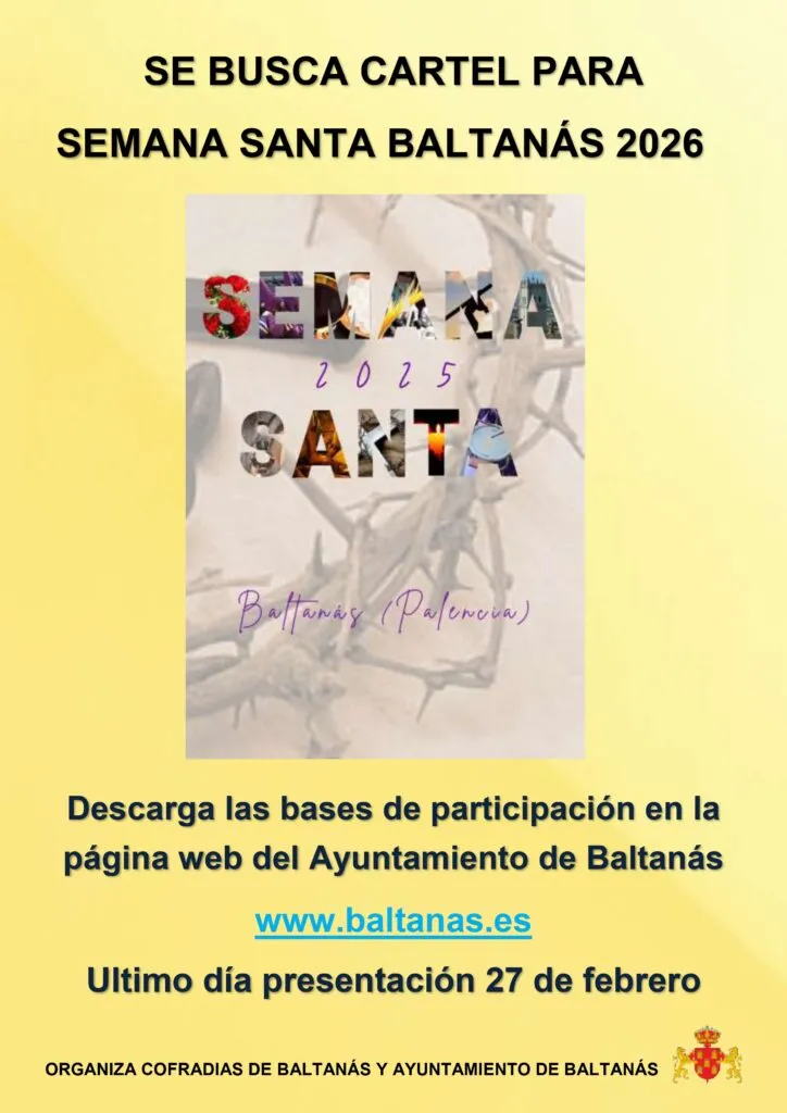 Baltanás convoca el concurso para el cartel de su Semana Santa 2026