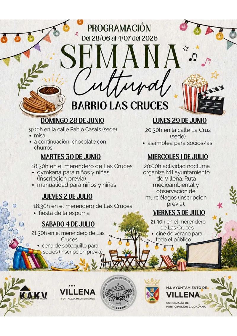 Villena: El barrio de Las Cruces celebra su 48ª Semana Cultural con actividades para todos