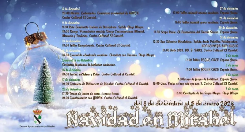 Mirabel celebra la Navidad con un variado programa de actividades para todos los públicos