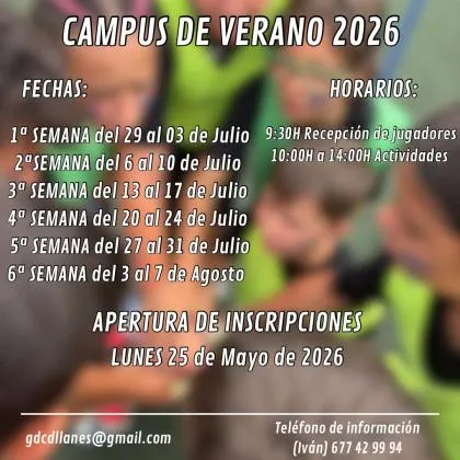 El C.D. Llanes organiza su X Campus de Fútbol de verano para jóvenes