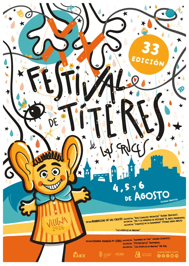 Villena se viste de gala para la 33ª edición del Festival de Títeres 'Las Cruces'