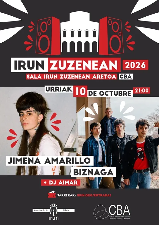 El ciclo Irun Zuzenean trae a Jimena Amarillo y Biznaga este sábado al CBA