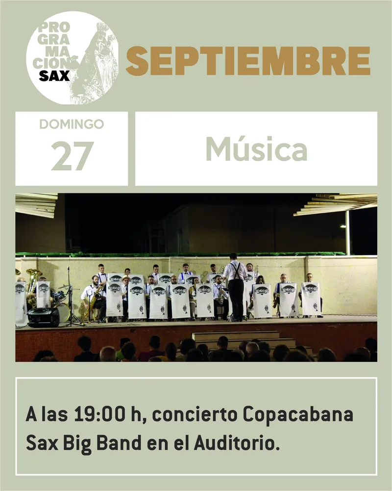 Sax acoge concierto de la Copacabana Sax Big Band