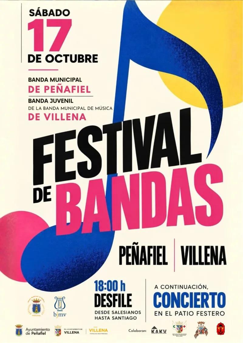 La música une Peñafiel y Villena en un festival de hermanamiento
