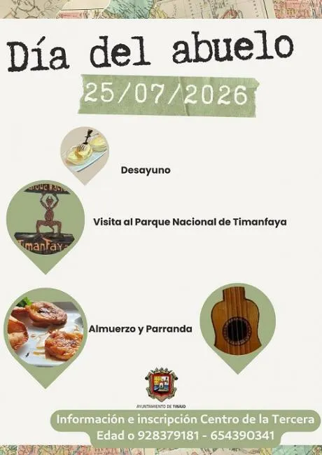 Tinajo celebra el Día del Abuelo con actividades y una visita a Timanfaya