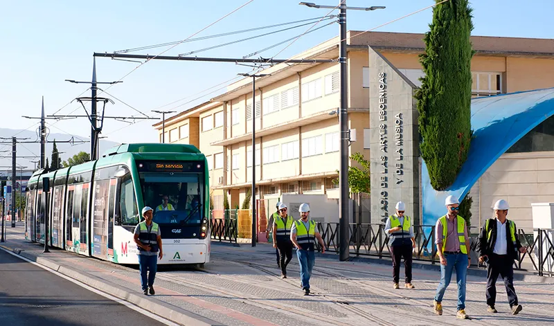 La Junta de Andalucía reanuda las pruebas de trenes en la Prolongación Sur del Metro de Granada