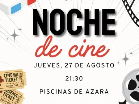 Azara proyecta cine de verano en las piscinas municipales