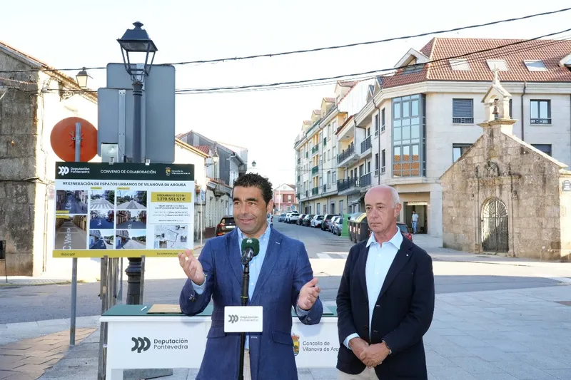 La Diputación de Pontevedra destina 1,3M€ a la humanización de cuatro calles en Vilanova de Arousa