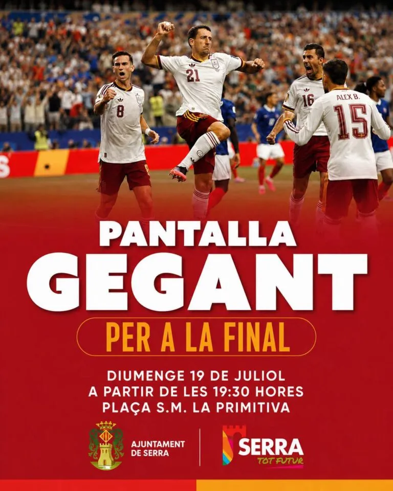 Serra instala pantalla gigante para la final del Mundial de fútbol