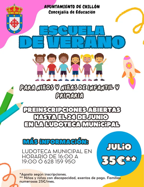 Chillón abre el plazo de preinscripción para su Escuela de Verano