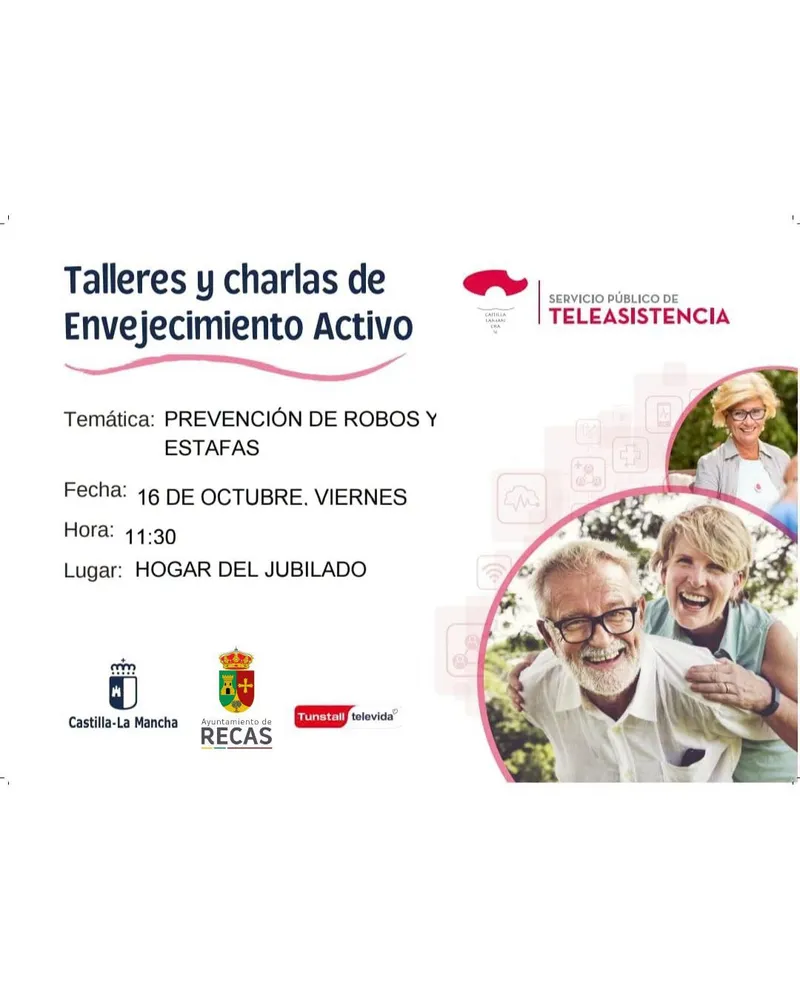 Recas celebra un taller gratuito sobre prevención de robos y estafas