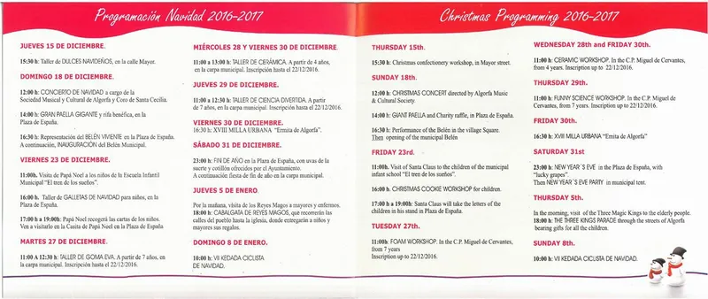 Algorfa celebra la Navidad con un variado programa de actividades