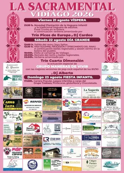 Vidiago celebra sus Fiestas de la Sacramental con un variado programa de actividades
