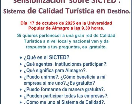 Almagro celebra una jornada informativa sobre el Sistema de Calidad Turística en Destino (SICTED)