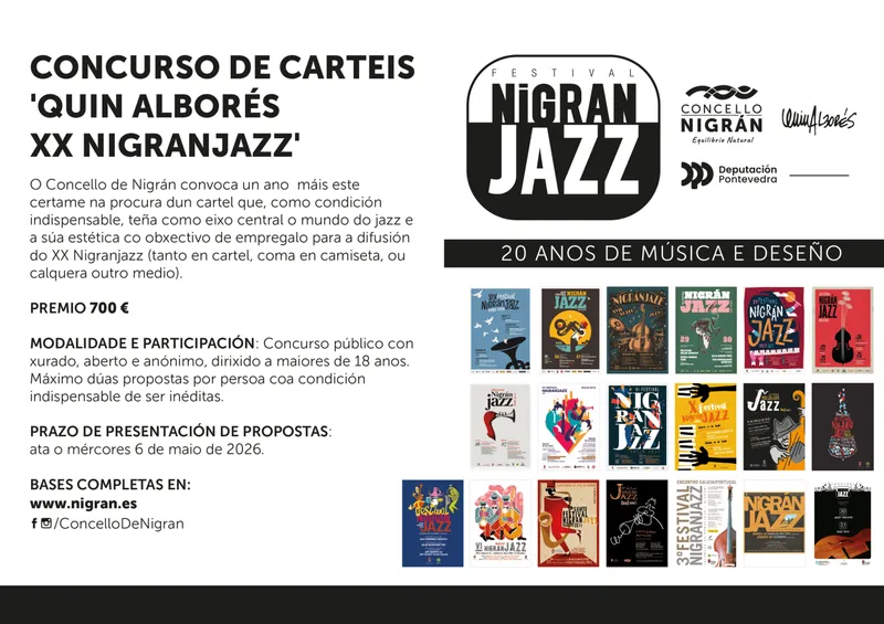 Nigrán lanza el concurso de carteles para el Nigranjazz con un premio de 700 euros