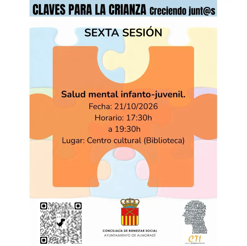 Almoradí aborda la salud mental infanto-juvenil en una charla gratuita