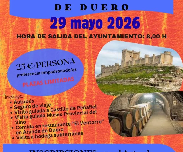 Salida cultural a Peñafiel y Aranda de Duero para descubrir el patrimonio