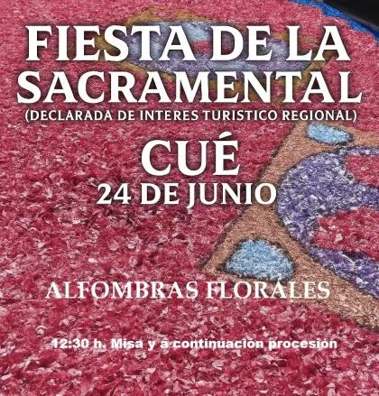 Cué celebra la Fiesta de la Sacramental con alfombras florales y procesión