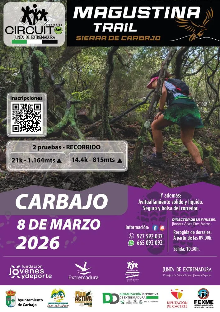 La Magustina Trail 2026 regresa a Carbajo como parte del circuito Euroace Sport