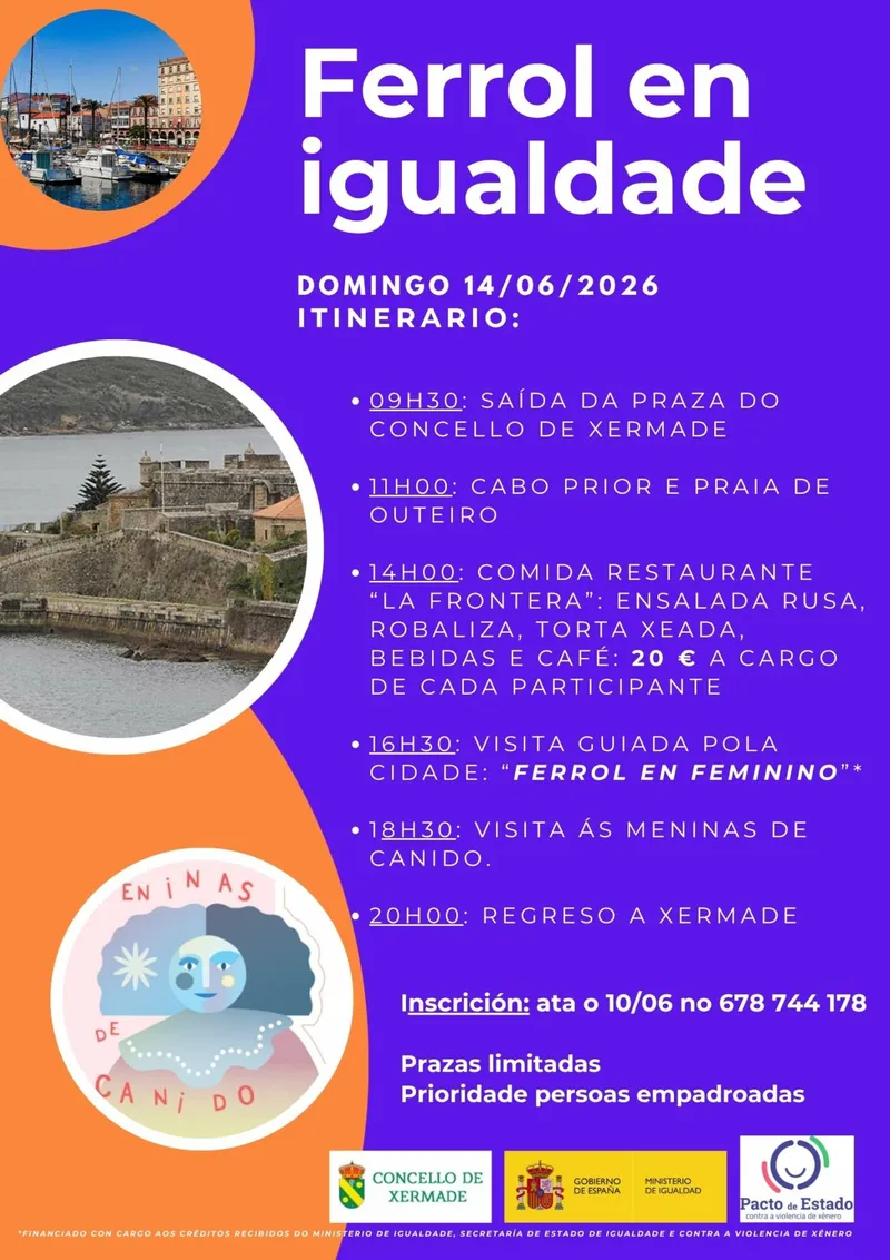 Xermade organiza una excursión a Ferrol para descubrir su historia en femenino
