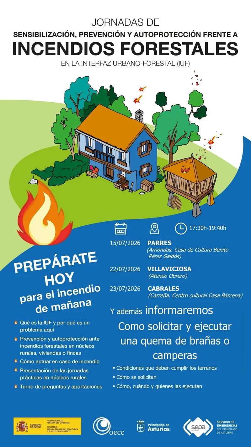 Parres organiza jornadas sobre prevención de incendios forestales