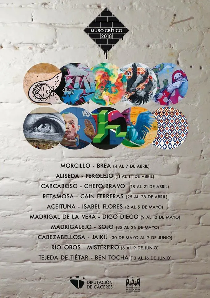 El arte urbano llega a Cabezabellosa con el proyecto 'Muro Crítico'
