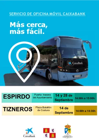 CaixaBank acerca sus servicios financieros a los municipios con su autobús itinerante