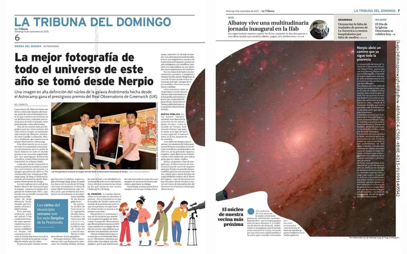 Fotografía astronómica de Nerpio gana premio internacional del Real Observatorio de Greenwich