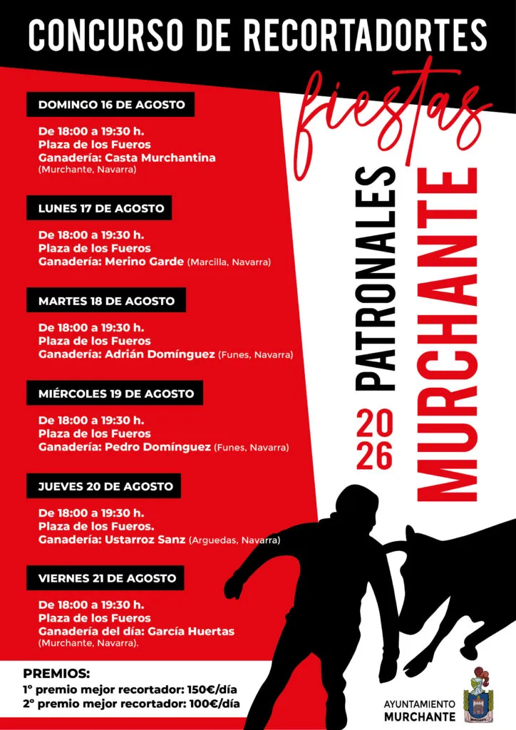 Murchante celebra el concurso de recortadores con entrada gratuita