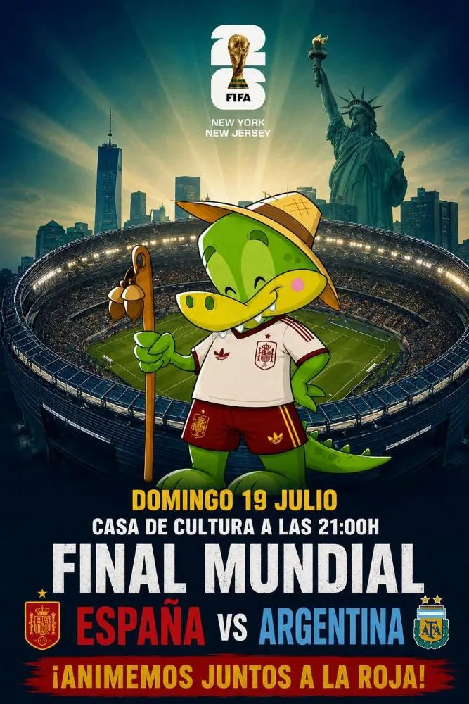 Calzadilla retransmitirá la final del Mundial de Fútbol en la Casa de la Cultura
